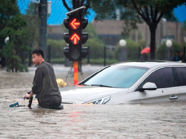 China Flood Flood Disaster In China Metro Line Submerged World News Severe Flooding